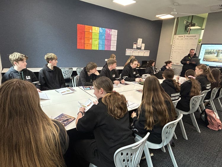 photo of Yr 12 English Extension students in class