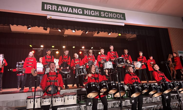 photo of IHS Drum Corps at Showcase